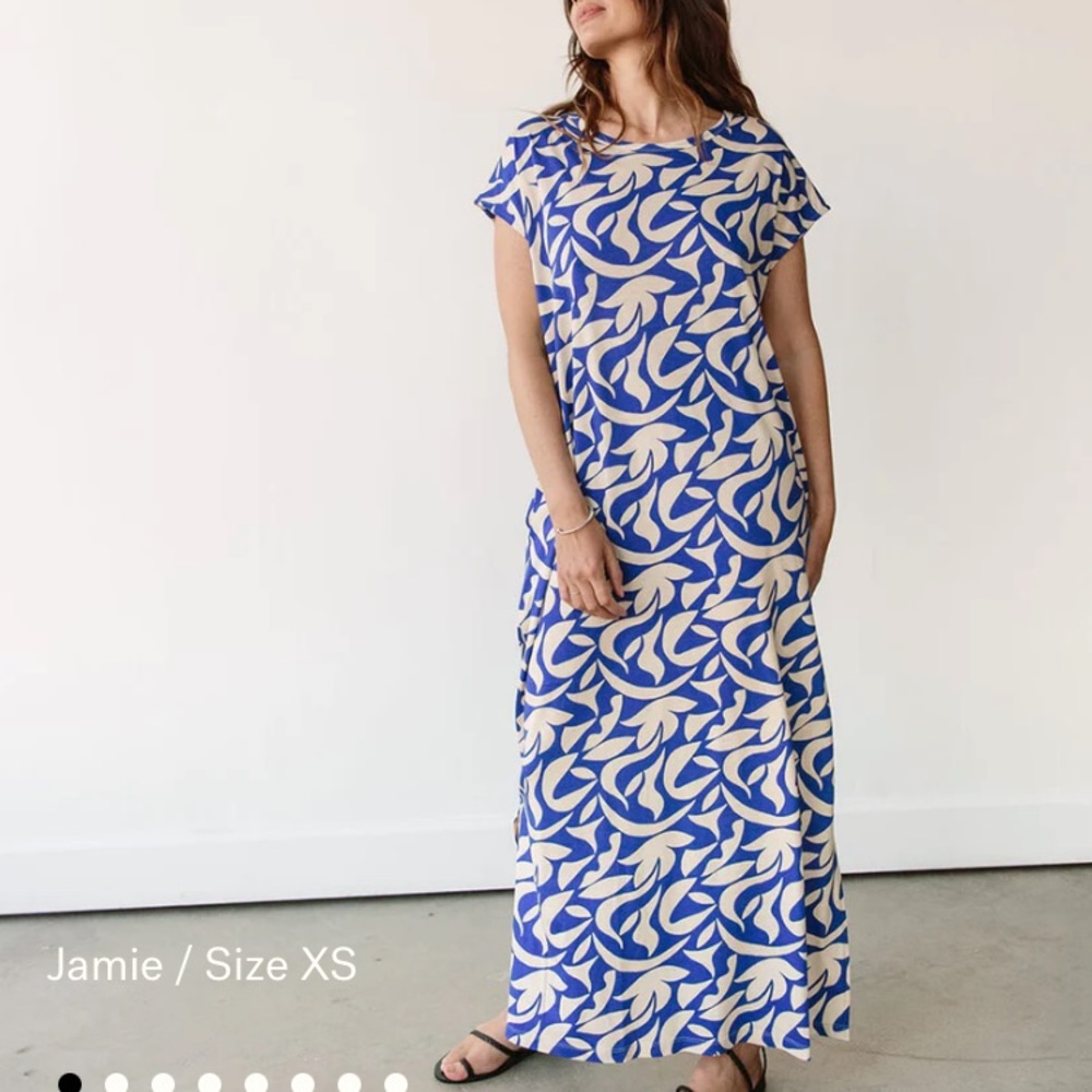 Storq Breezy caftan Size 3 - blue and tan